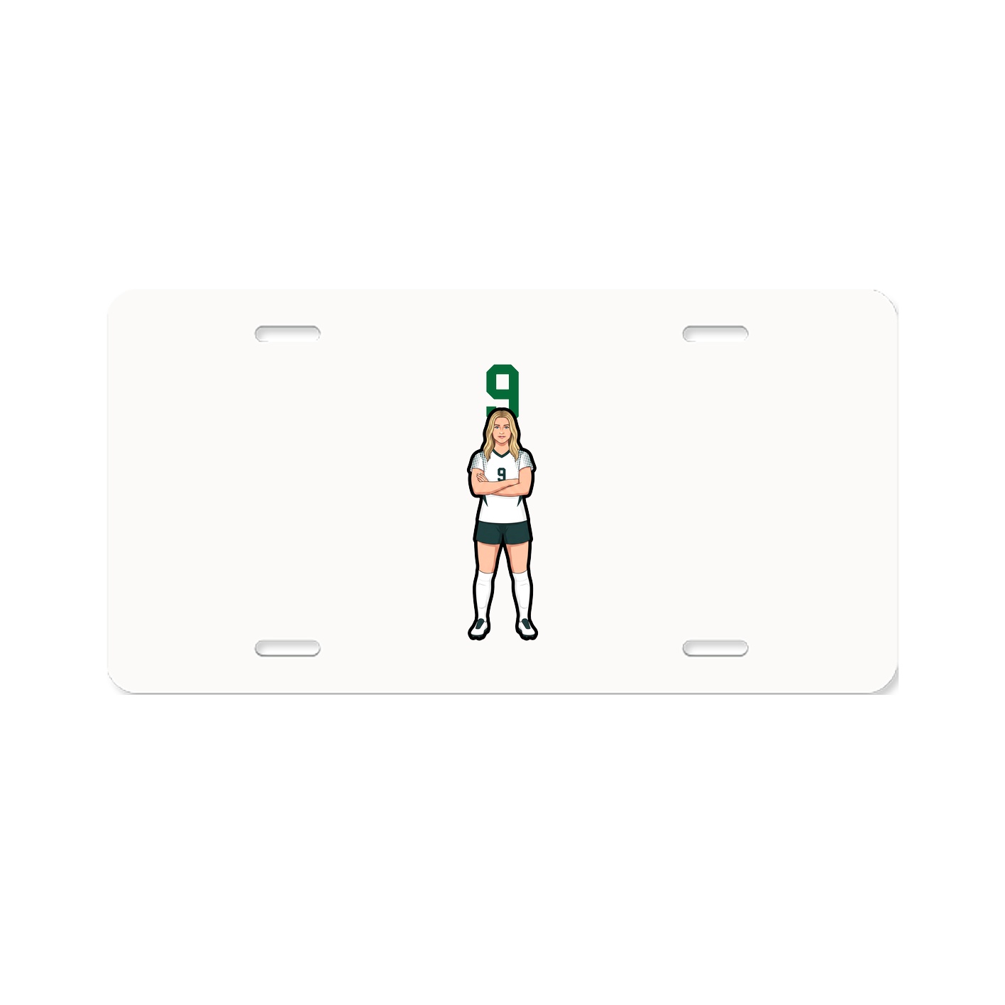 License Plate — Number Top in Classic