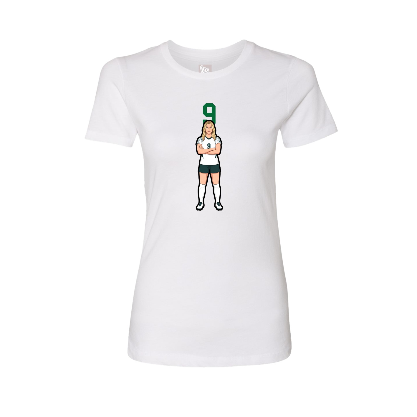 Womens Tee — Number Top in White