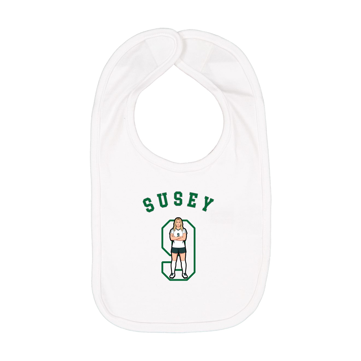 Infant Bib — Shirsey Arch in White