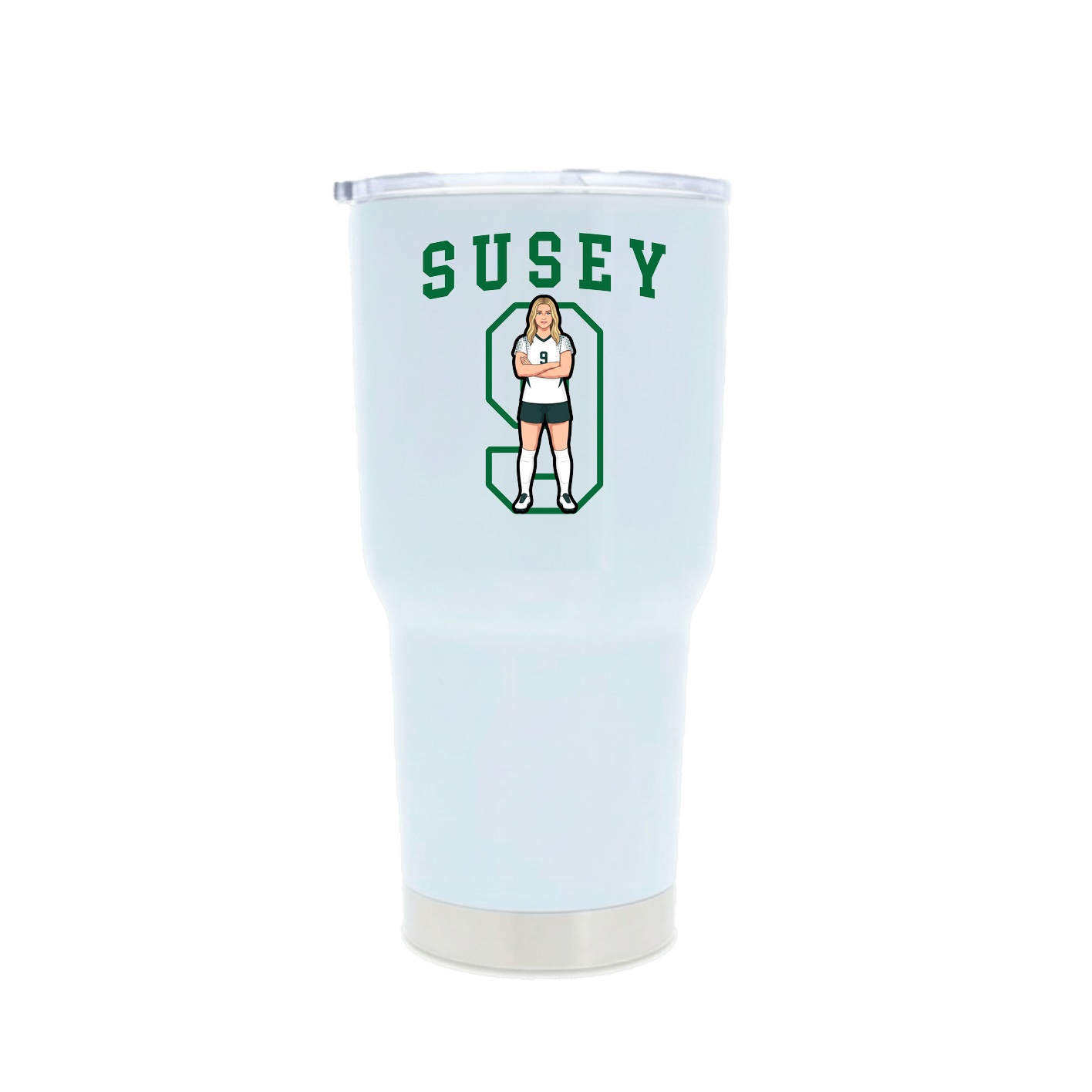 30oz Stainless Steel Tumbler — Shirsey in White