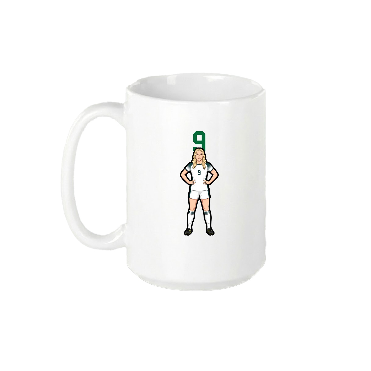 15oz Coffee Mug — Number Top in White
