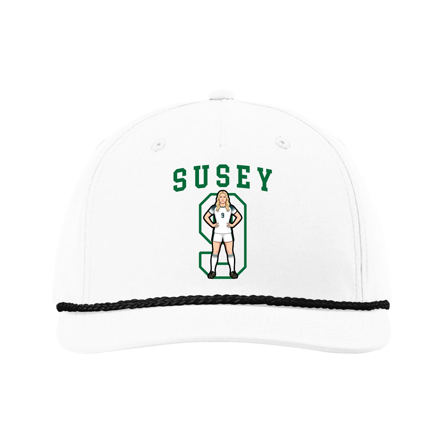 Five-Panel Classic Rope Cap — Shirsey in White