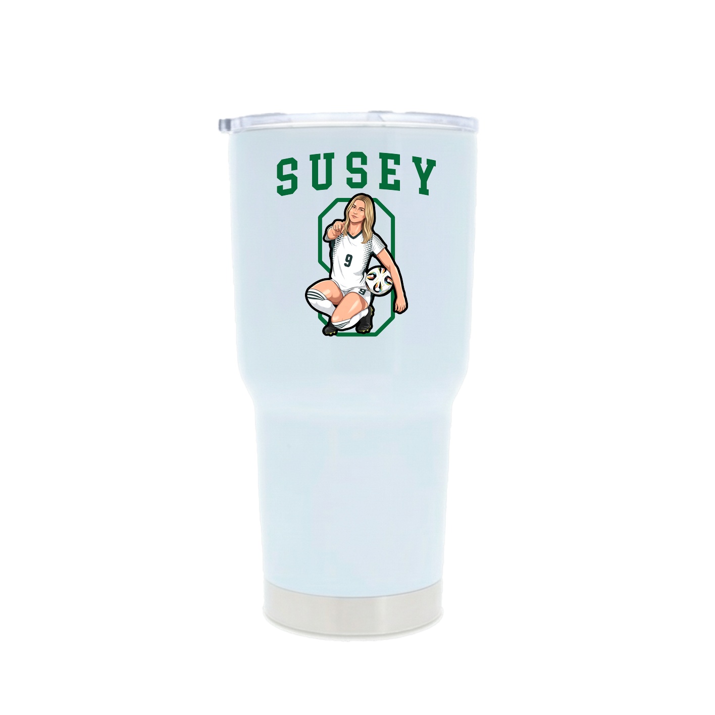 30oz Stainless Steel Tumbler — Shirsey in White