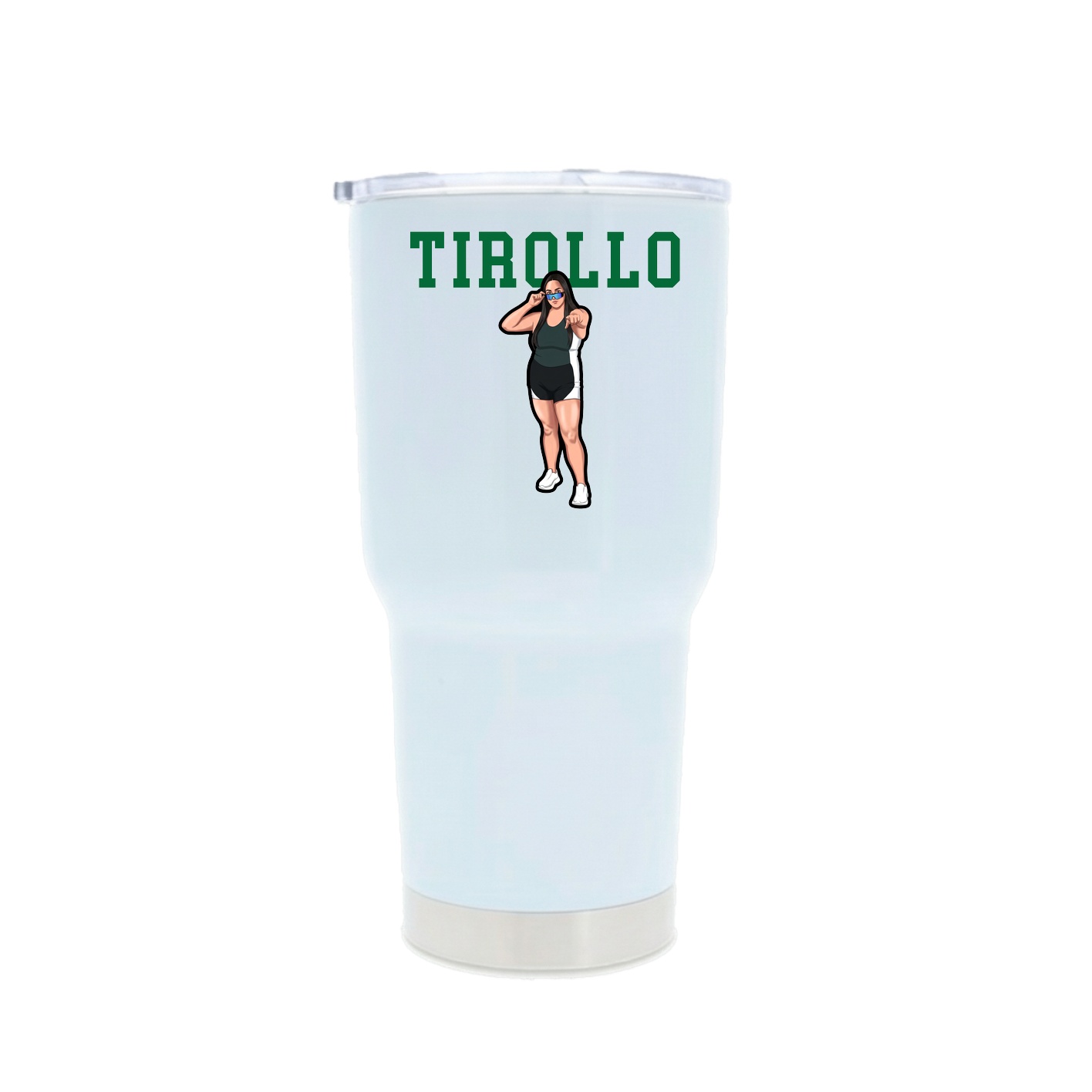 30oz Stainless Steel Tumbler — Shirsey in White