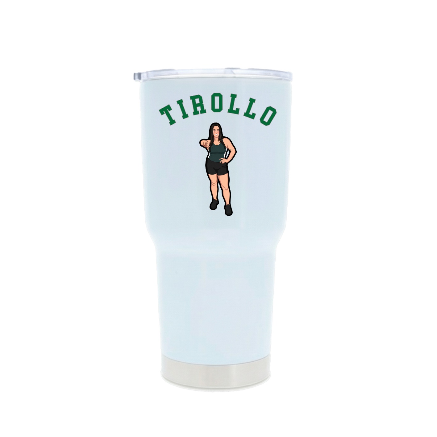 30oz Stainless Steel Tumbler — Shirsey Arch in White