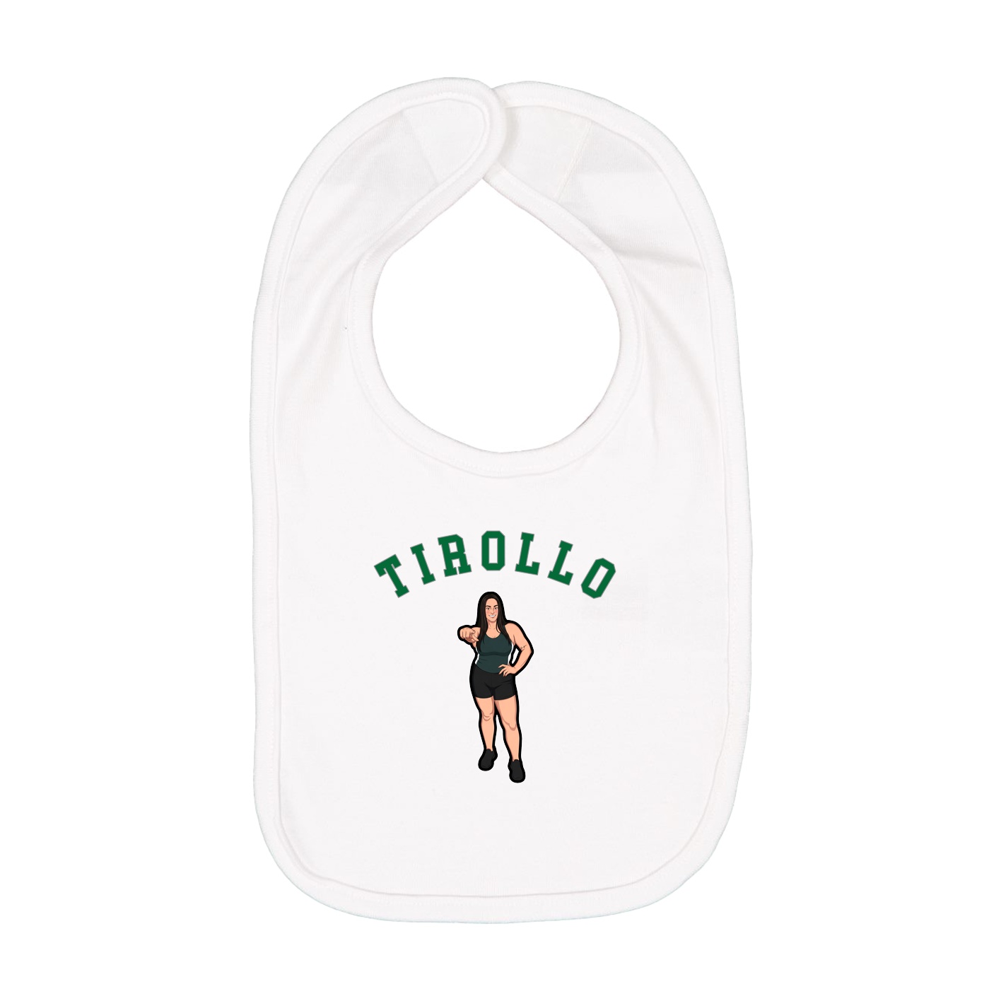 Infant Bib — Shirsey Arch in White