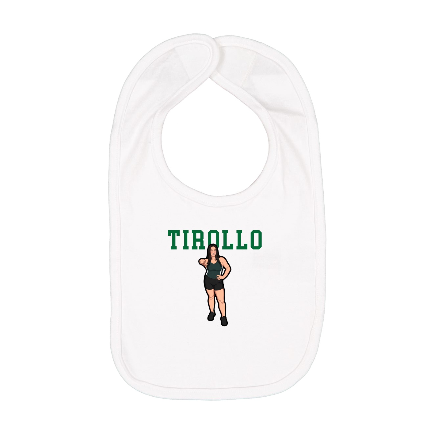 Infant Bib — Shirsey in White