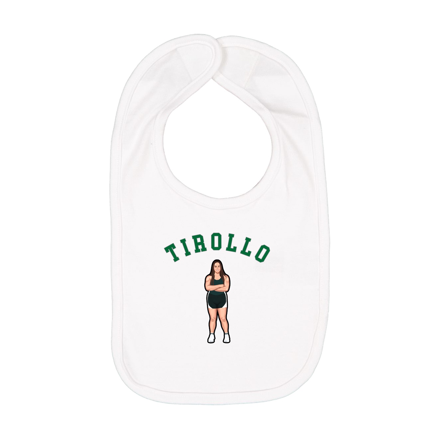 Infant Bib — Shirsey Arch in White