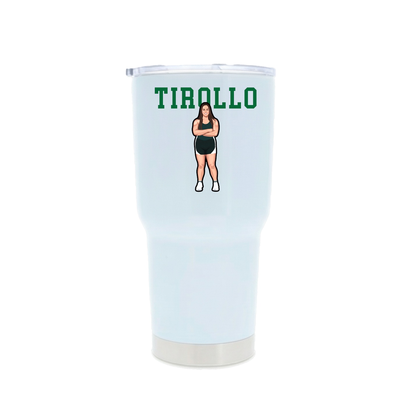 30oz Stainless Steel Tumbler — Shirsey in White