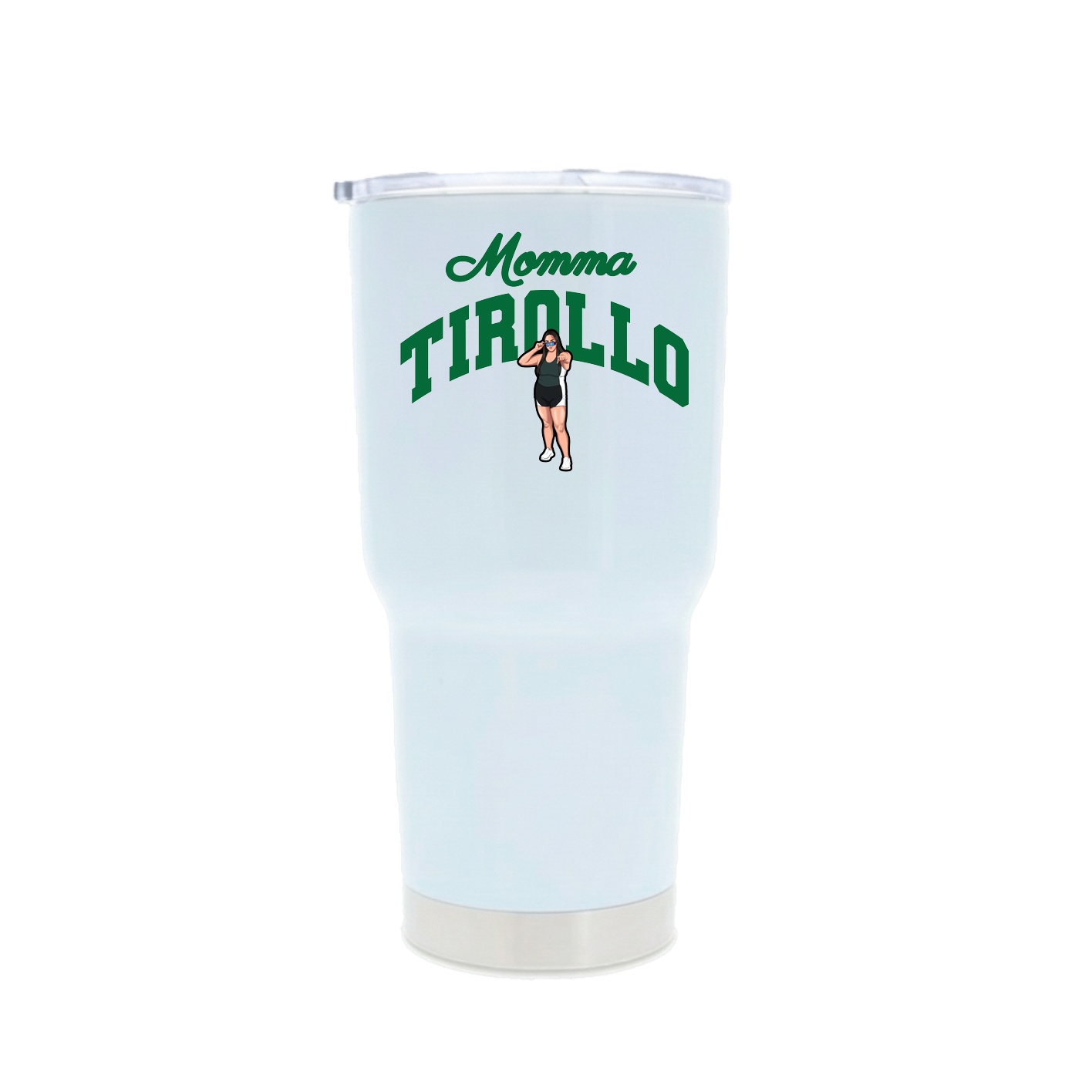 30oz Stainless Steel Tumbler — Mothers Day Arch in White