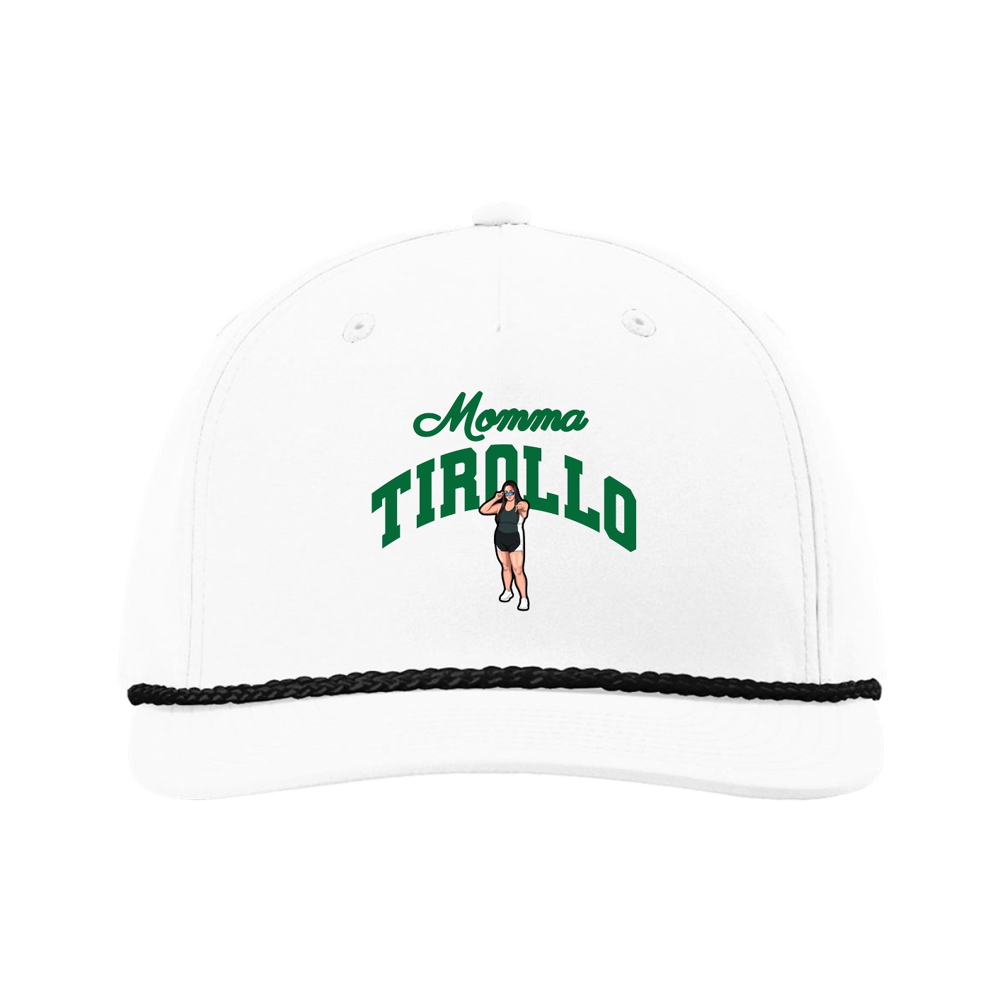 Five-Panel Classic Rope Cap — Mothers Day Arch in White