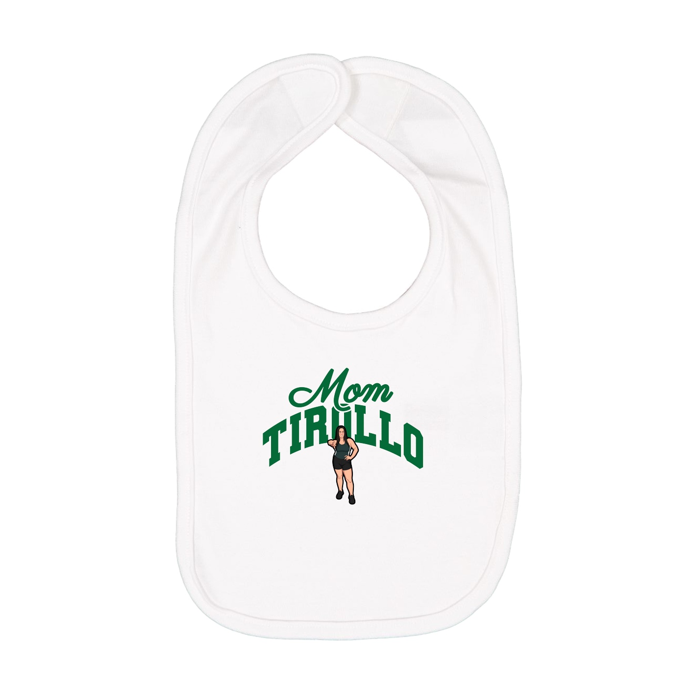 Infant Bib — Mothers Day Arch in White