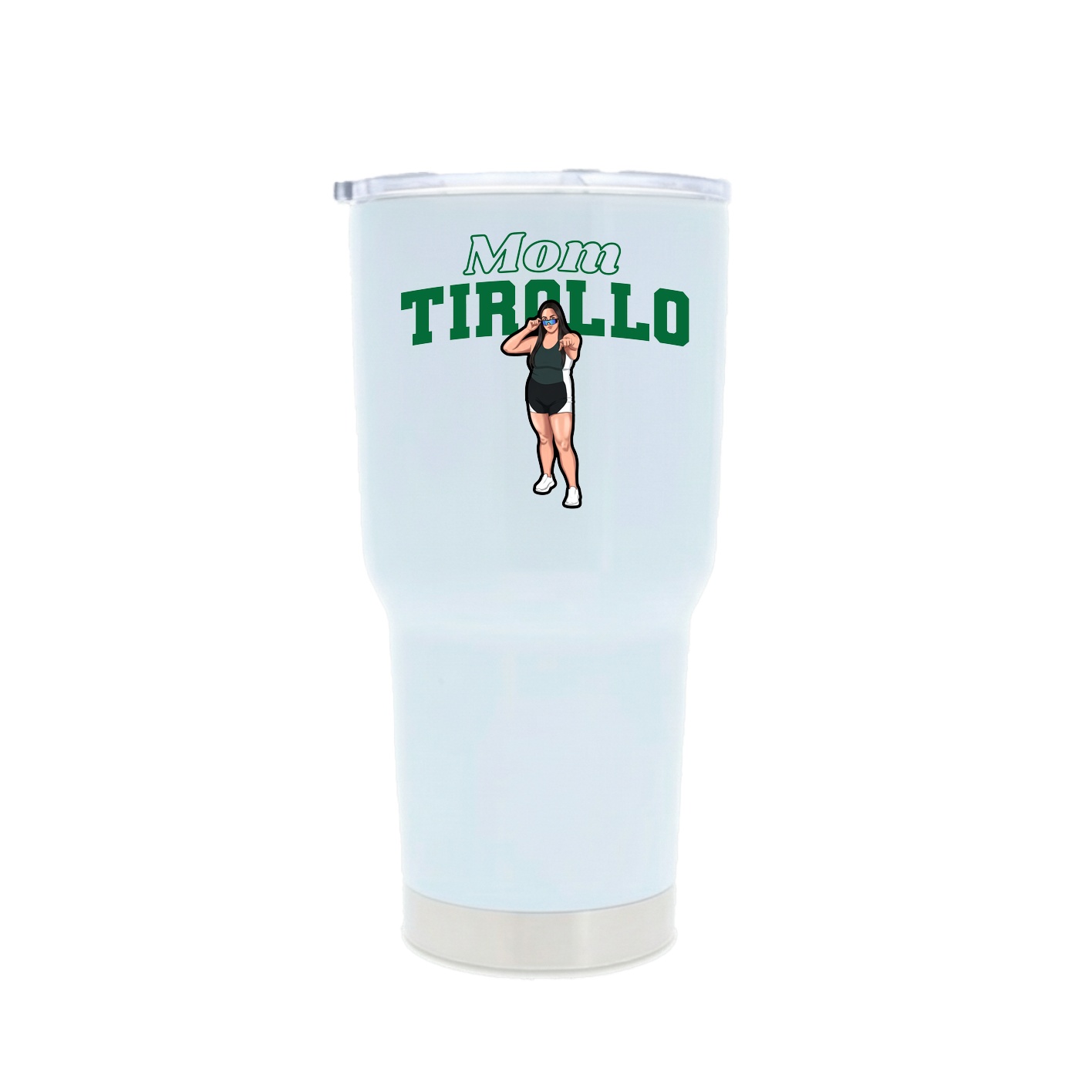 30oz Stainless Steel Tumbler — Mothers Day Block in White
