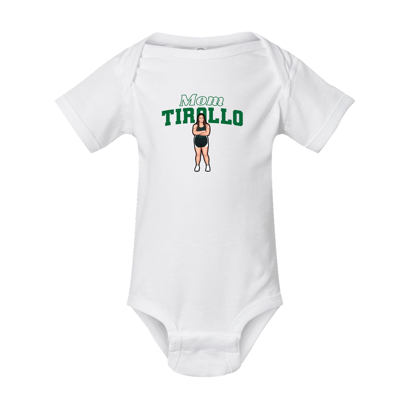 Baby Onesie — Mothers Day Block in White