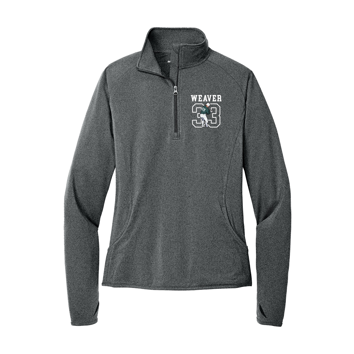 Women's Q-Zip Pullover — Shirsey in Grey