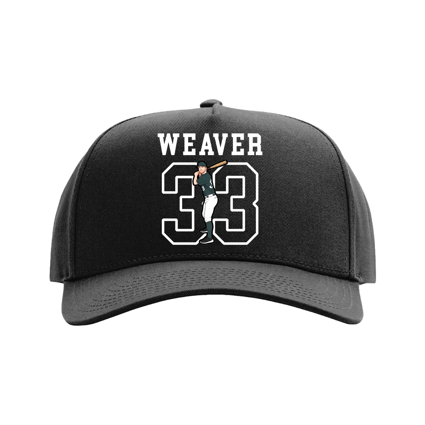 Full Fabric Five-Panel Champ Cap — Shirsey in Black