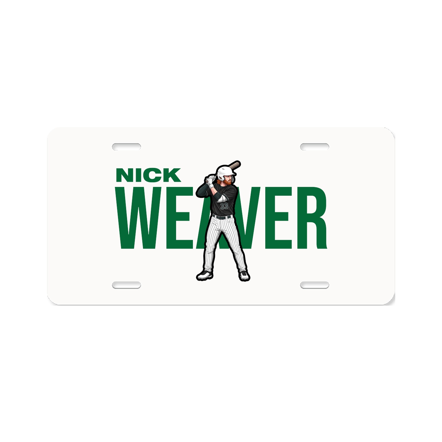 License Plate — Player Name in Classic