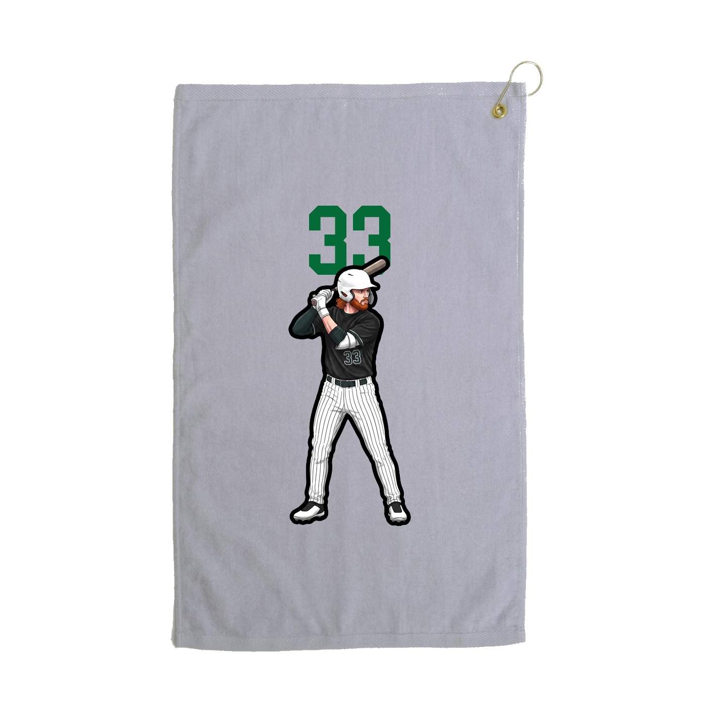 Golf Towel — Number Top in Grey