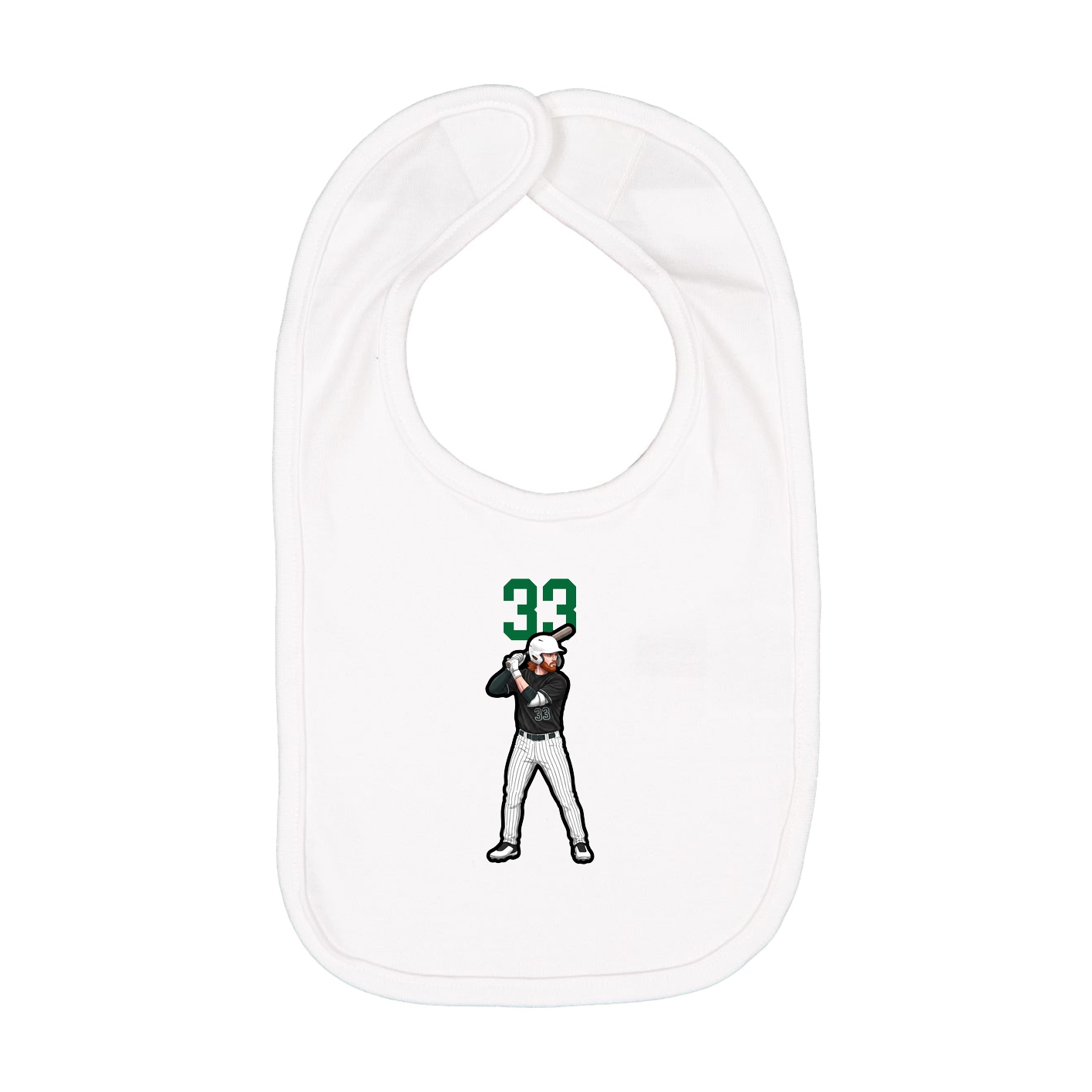 Infant Bib — Number Top in White