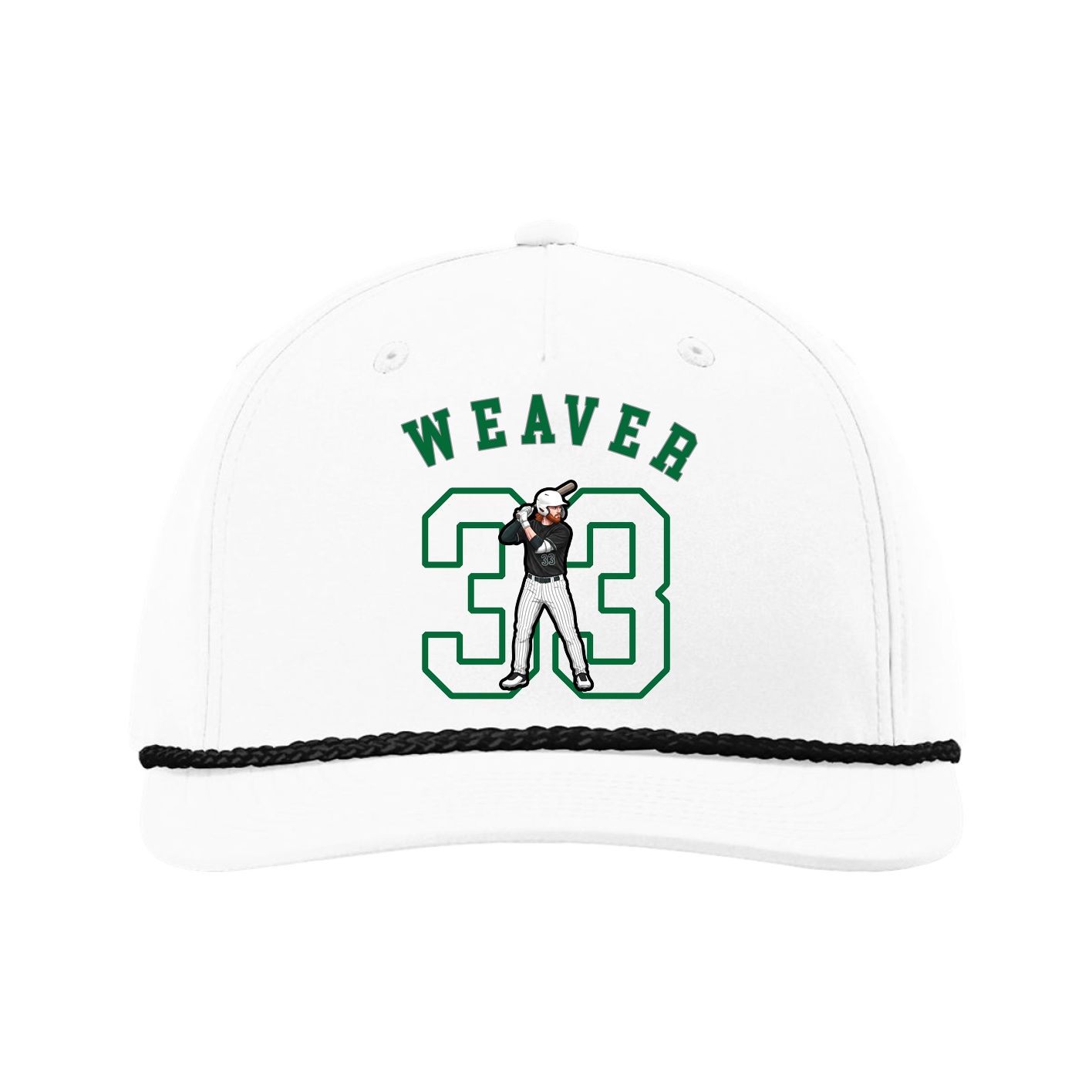 Five-Panel Classic Rope Cap — Shirsey Arch in White