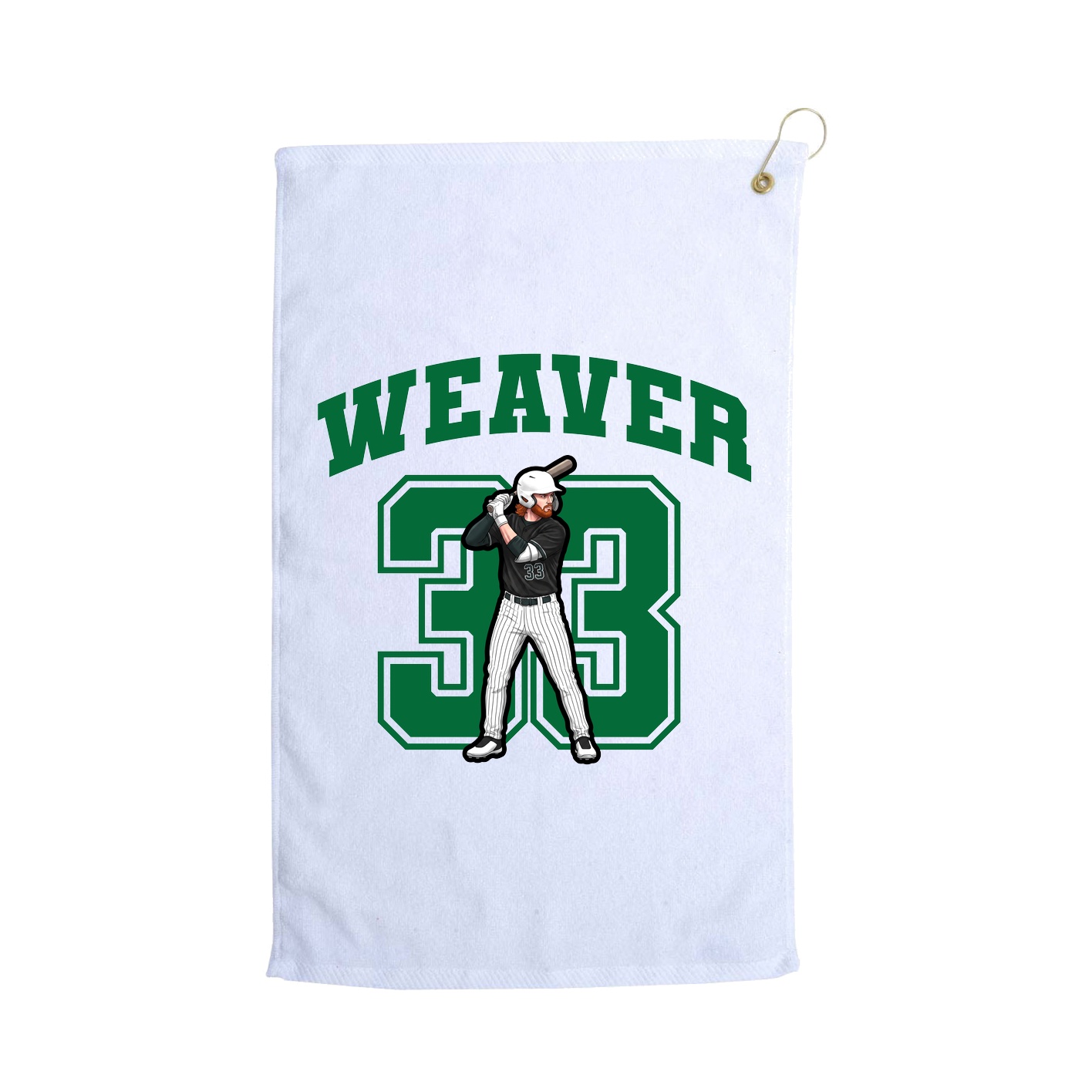 Golf Towel — Number in White