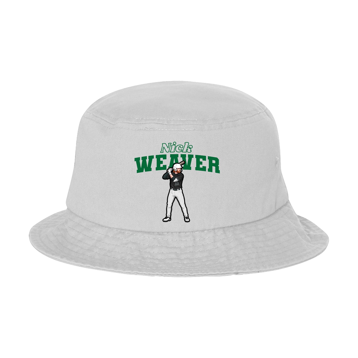 Bucket Cap — Name Arch in White