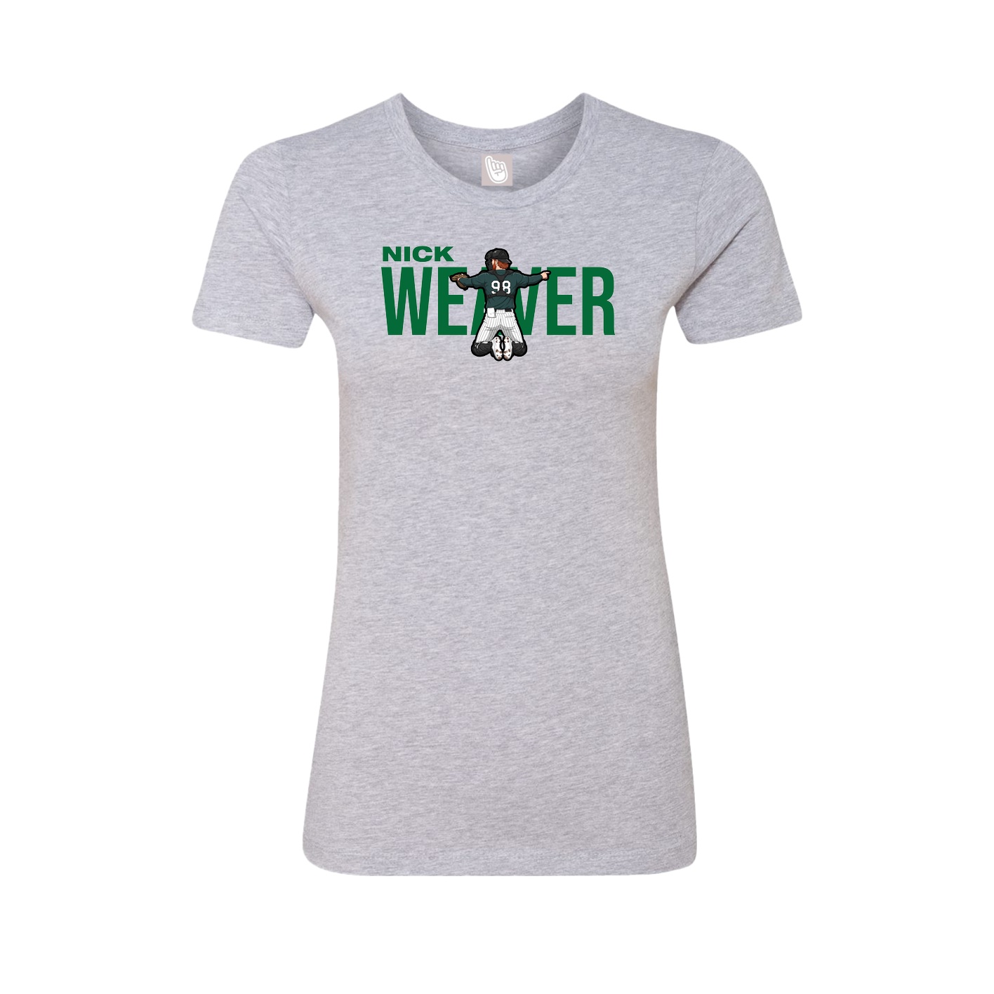 Womens Tee — Player Name in Grey