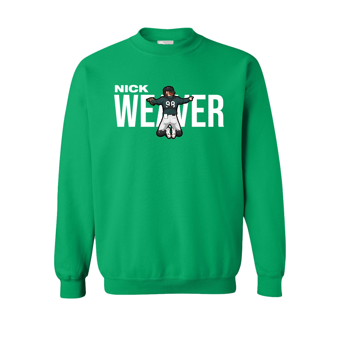 Fleece Crew — Player Name in Green