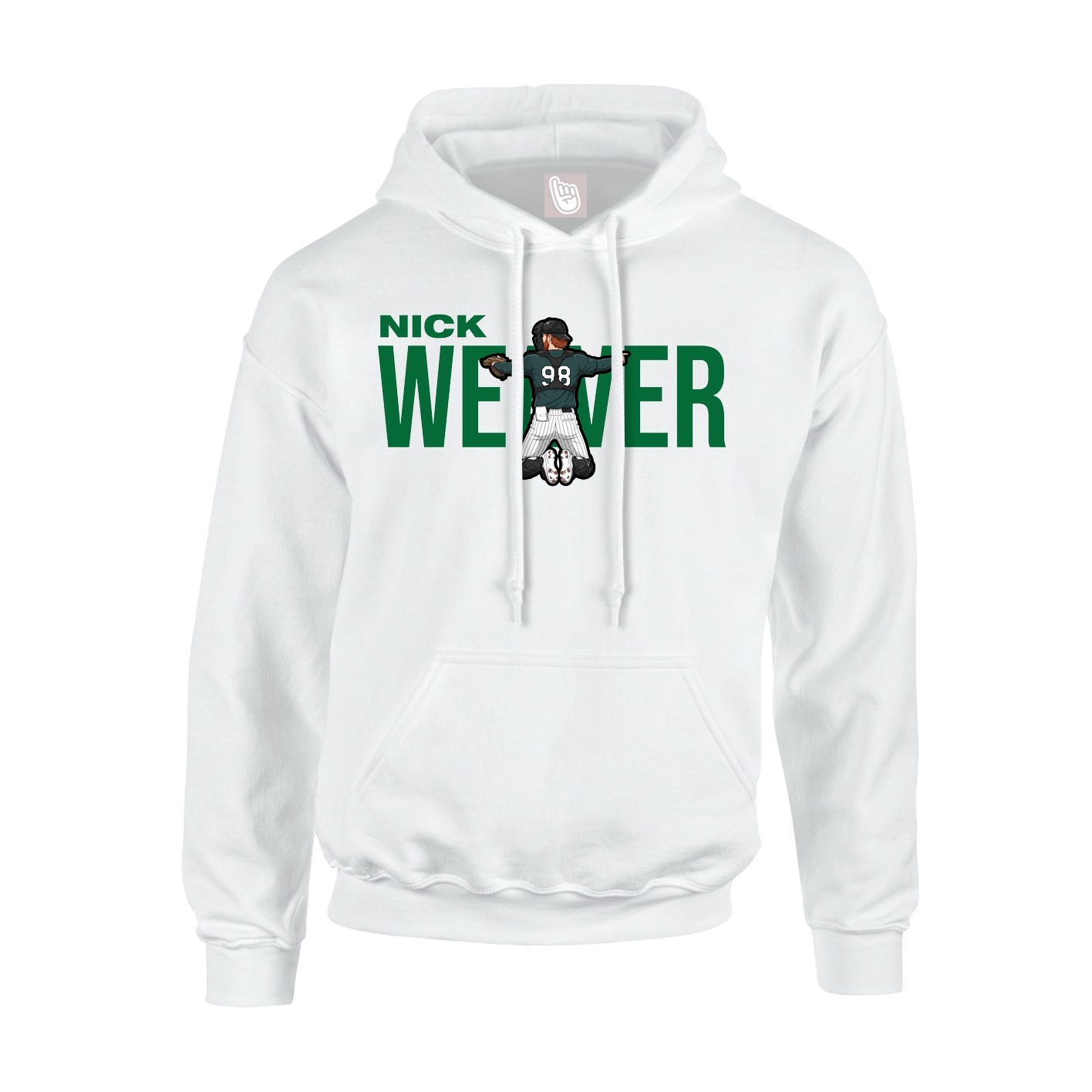 Youth Hoodie — Player Name in White