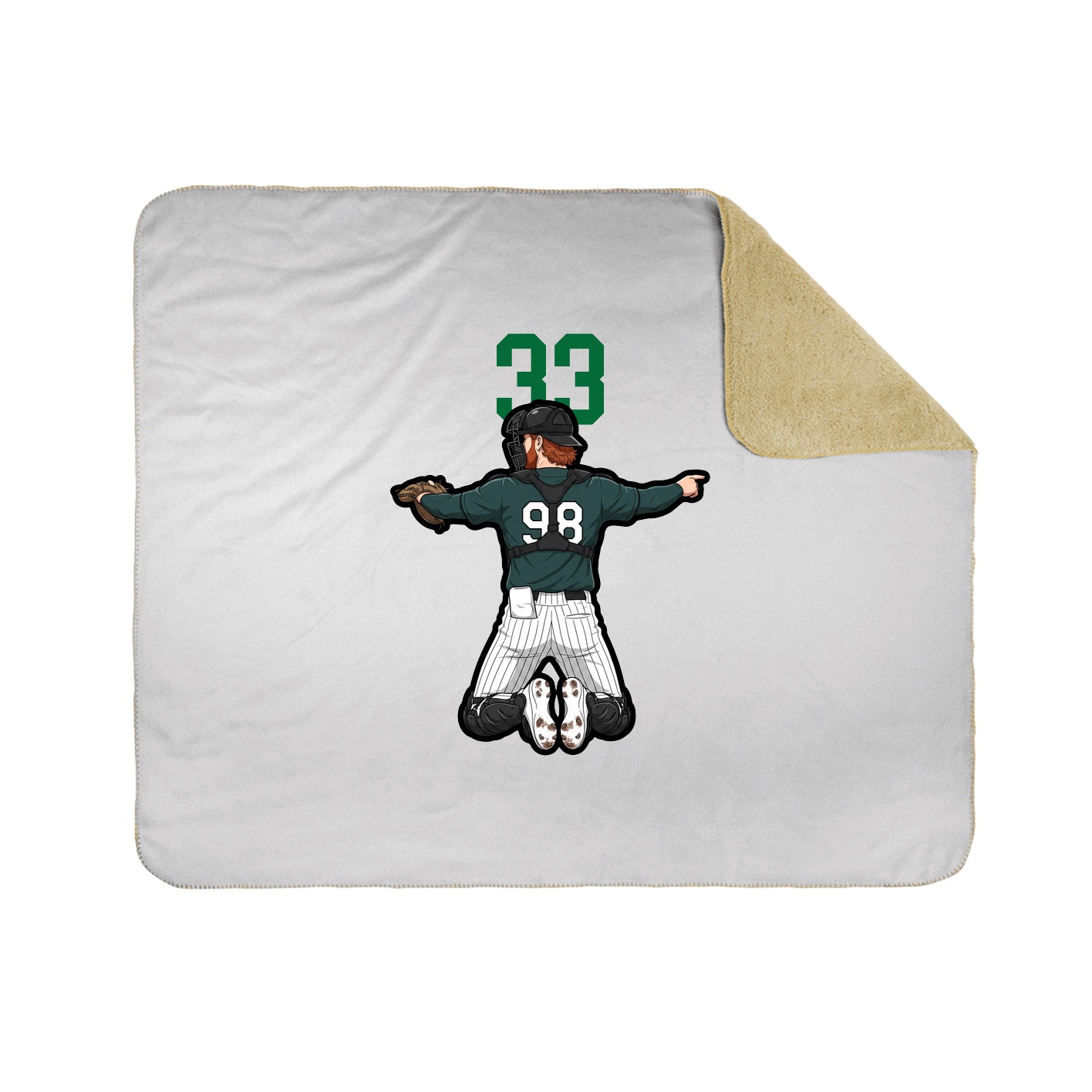 Throw Blanket — Number Top in White