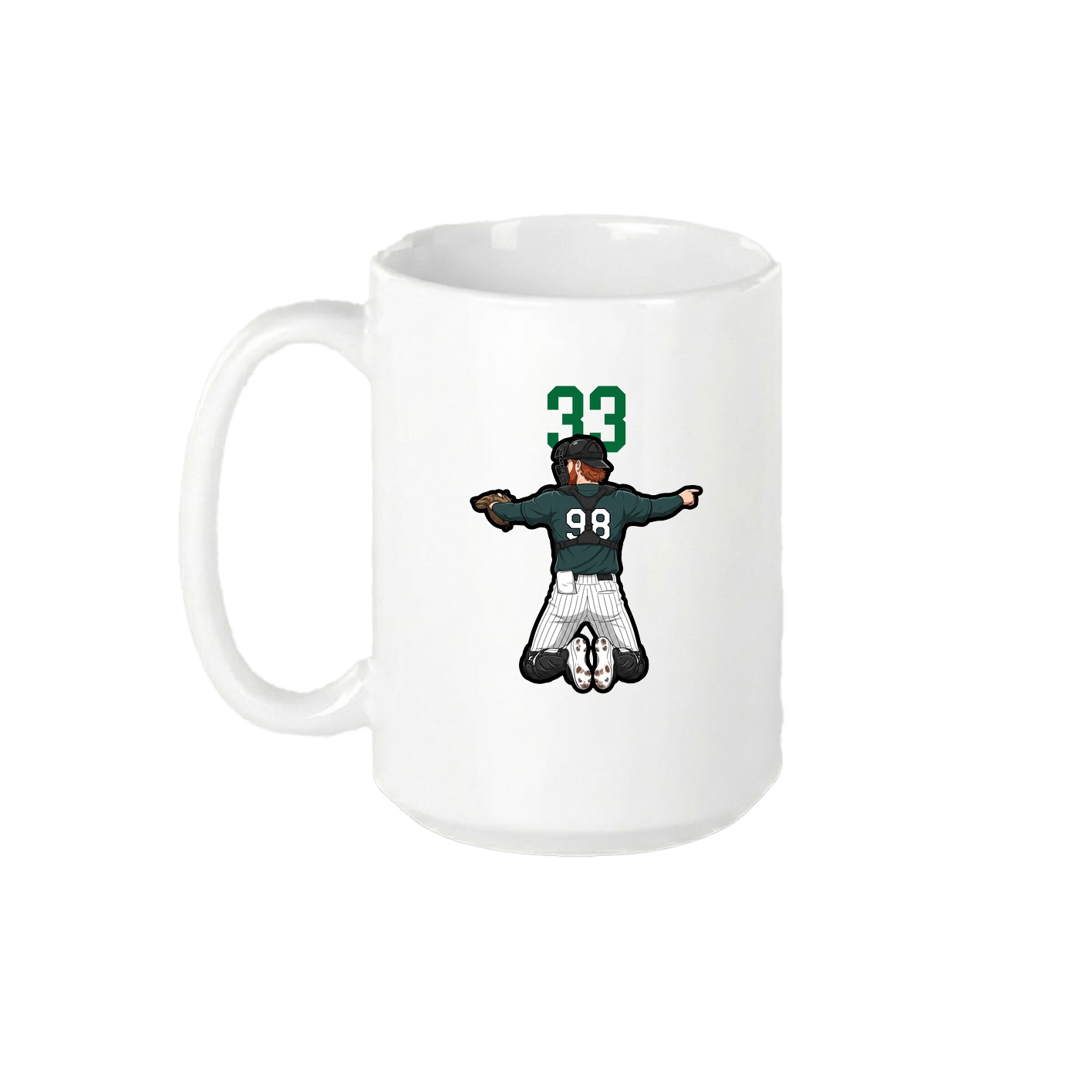 15oz Coffee Mug — Number Top in White