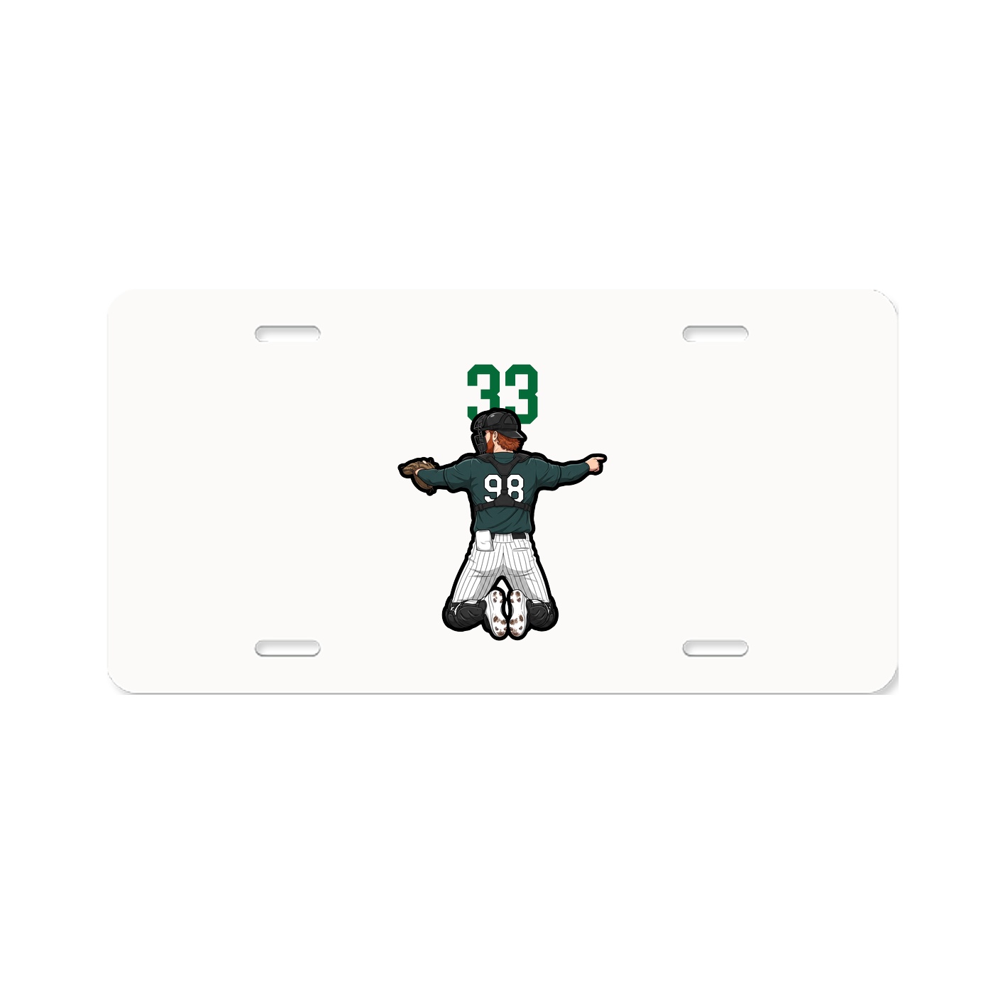 License Plate — Number Top in Classic