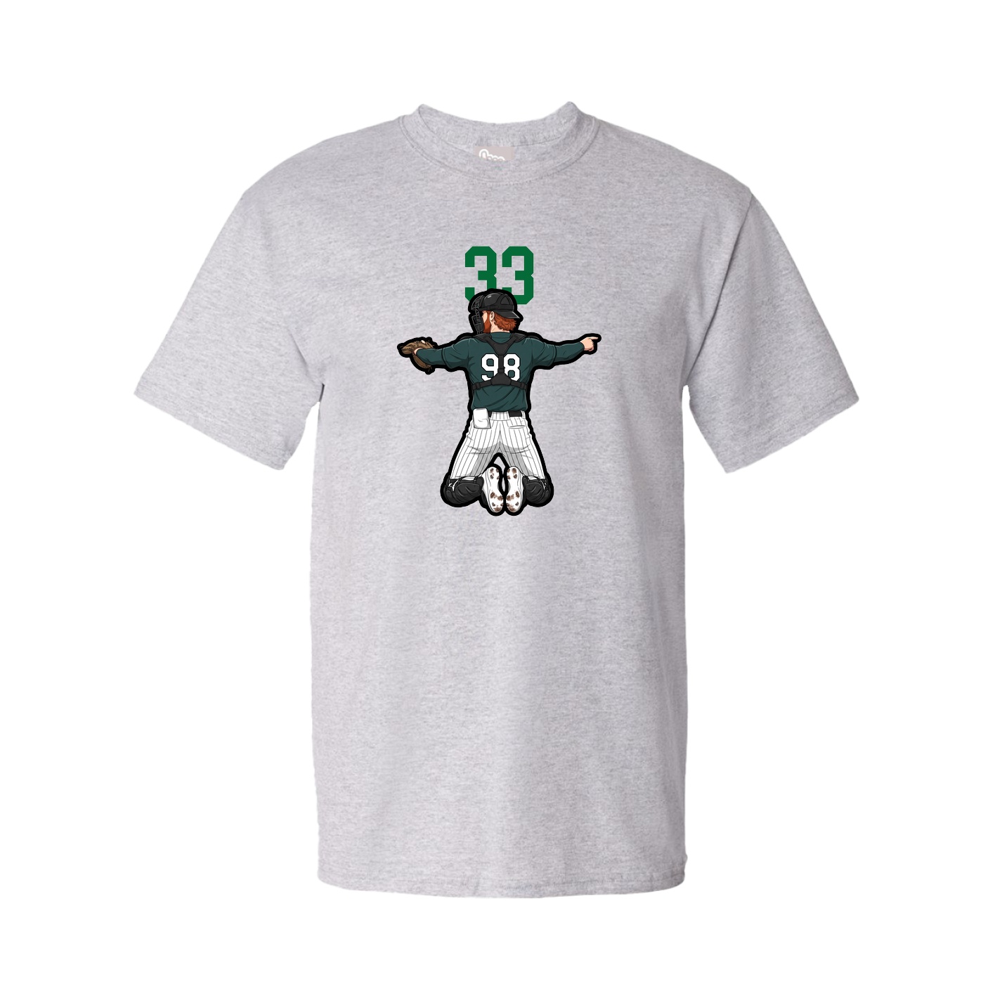 Youth Tee — Number Top in Grey
