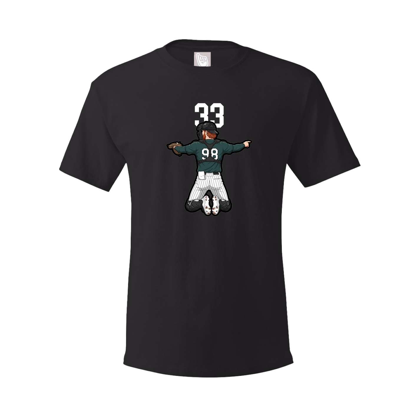 Youth Tee — Number Top in Black