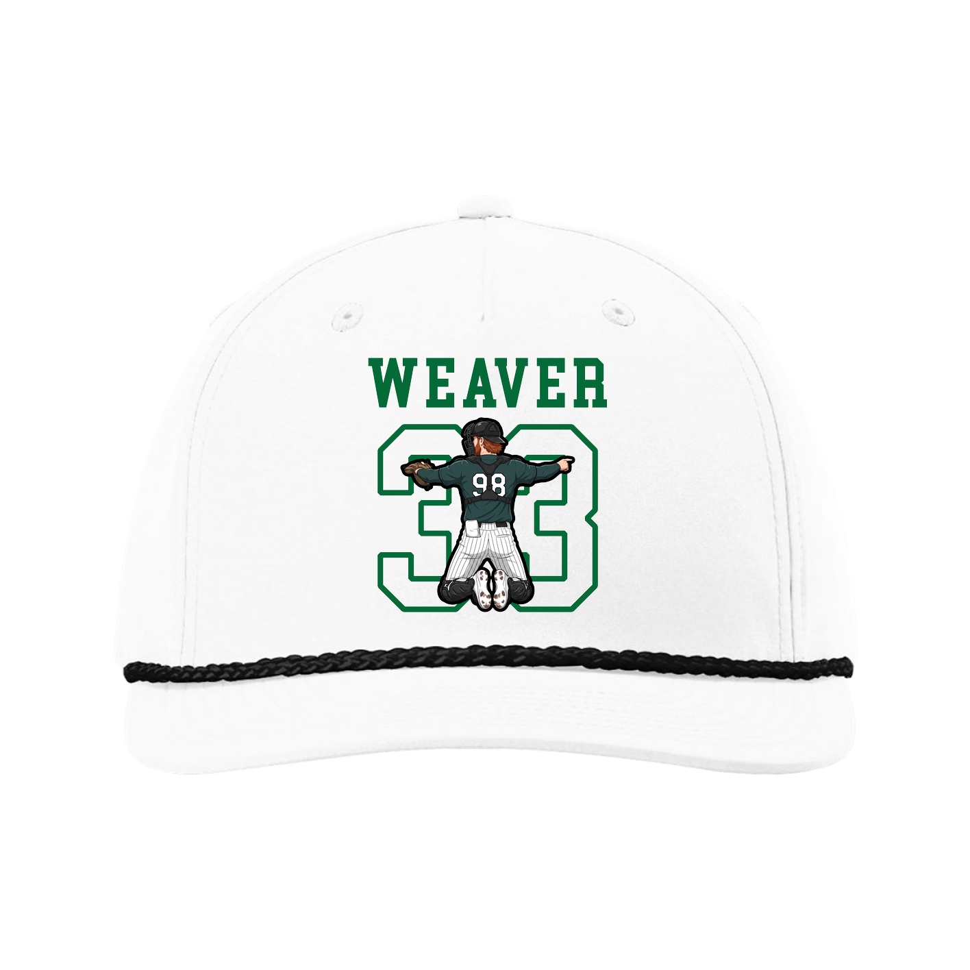 Five-Panel Classic Rope Cap — Shirsey in White