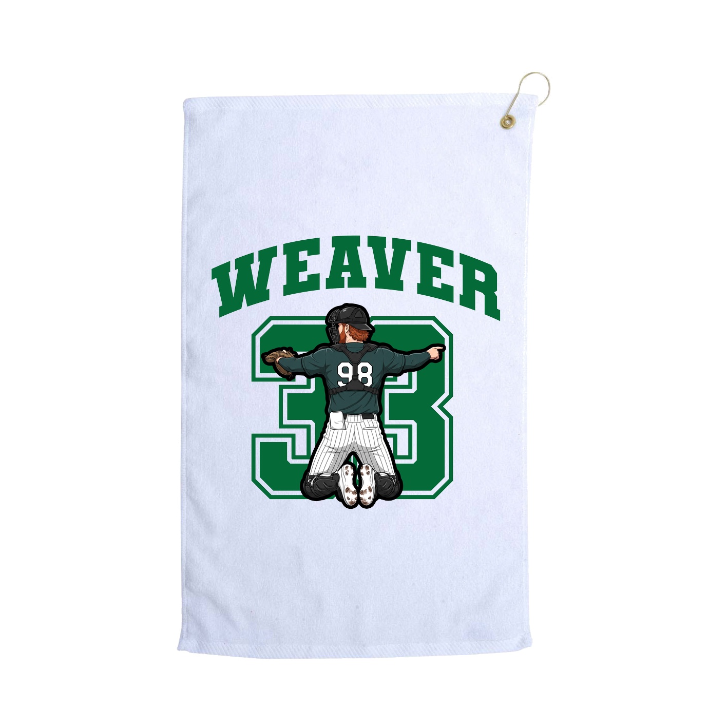Golf Towel — Number in White