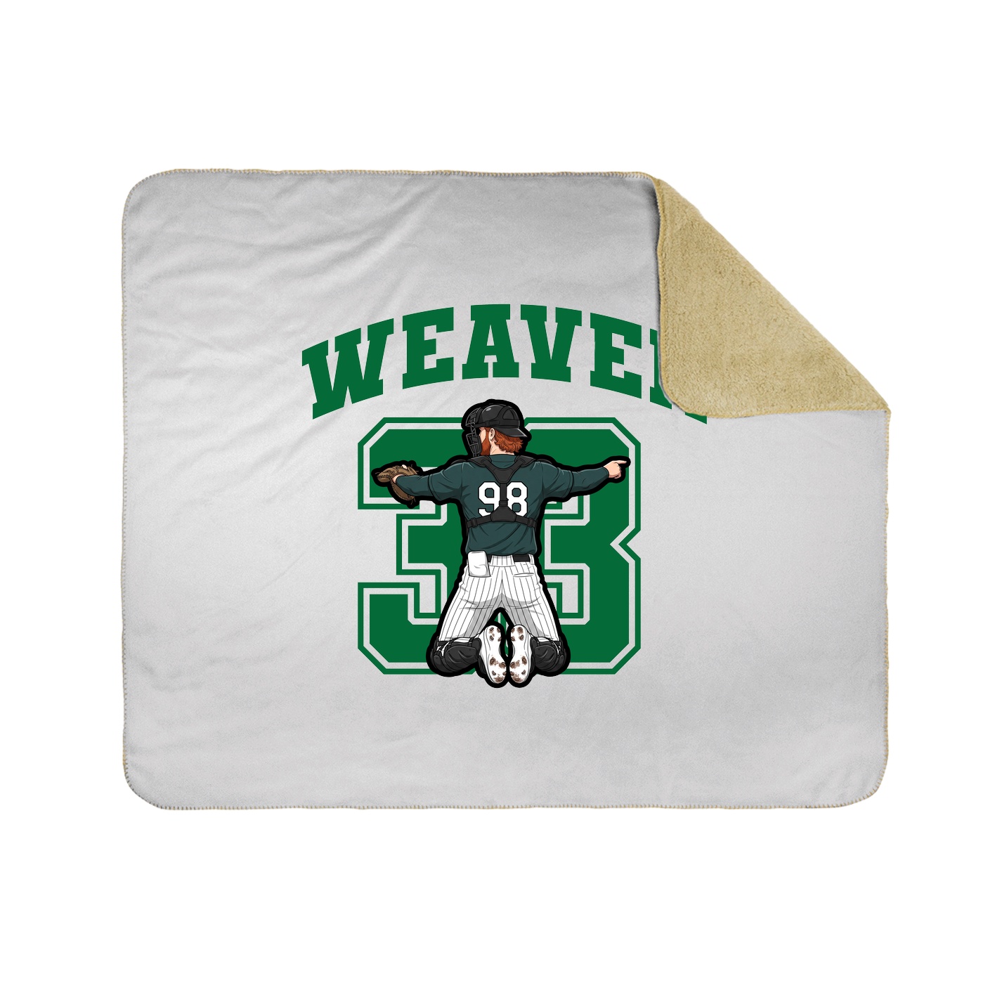 Throw Blanket — Number in White