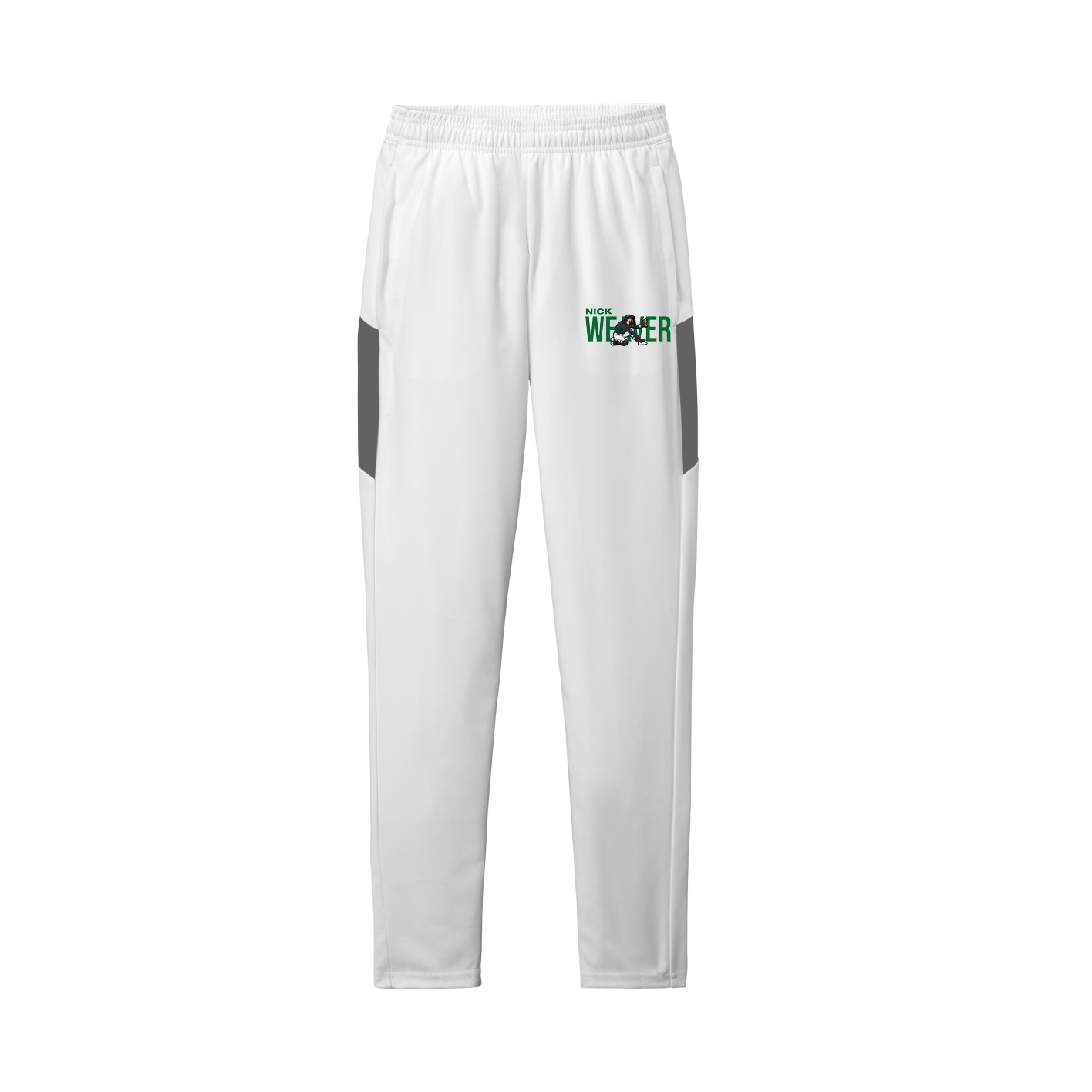 Team Travel Pant — Player Name in White/Grey