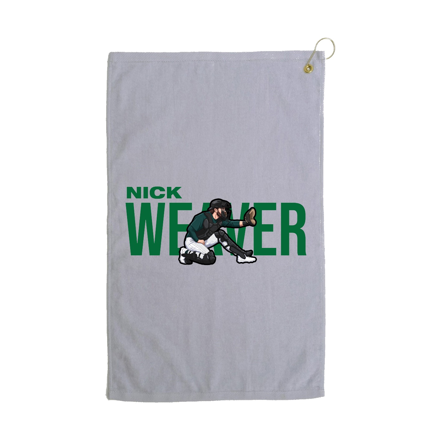 Golf Towel — Player Name in Grey