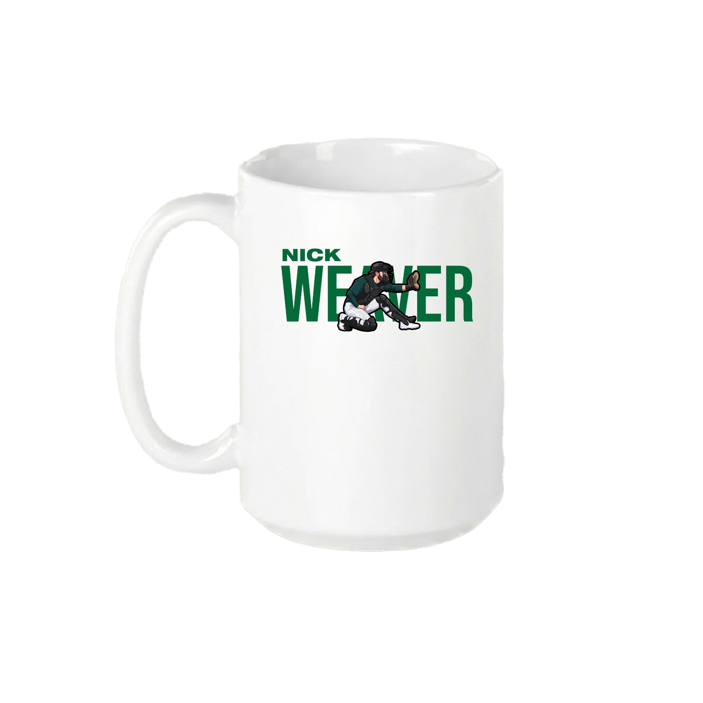 15oz Coffee Mug — Player Name in White