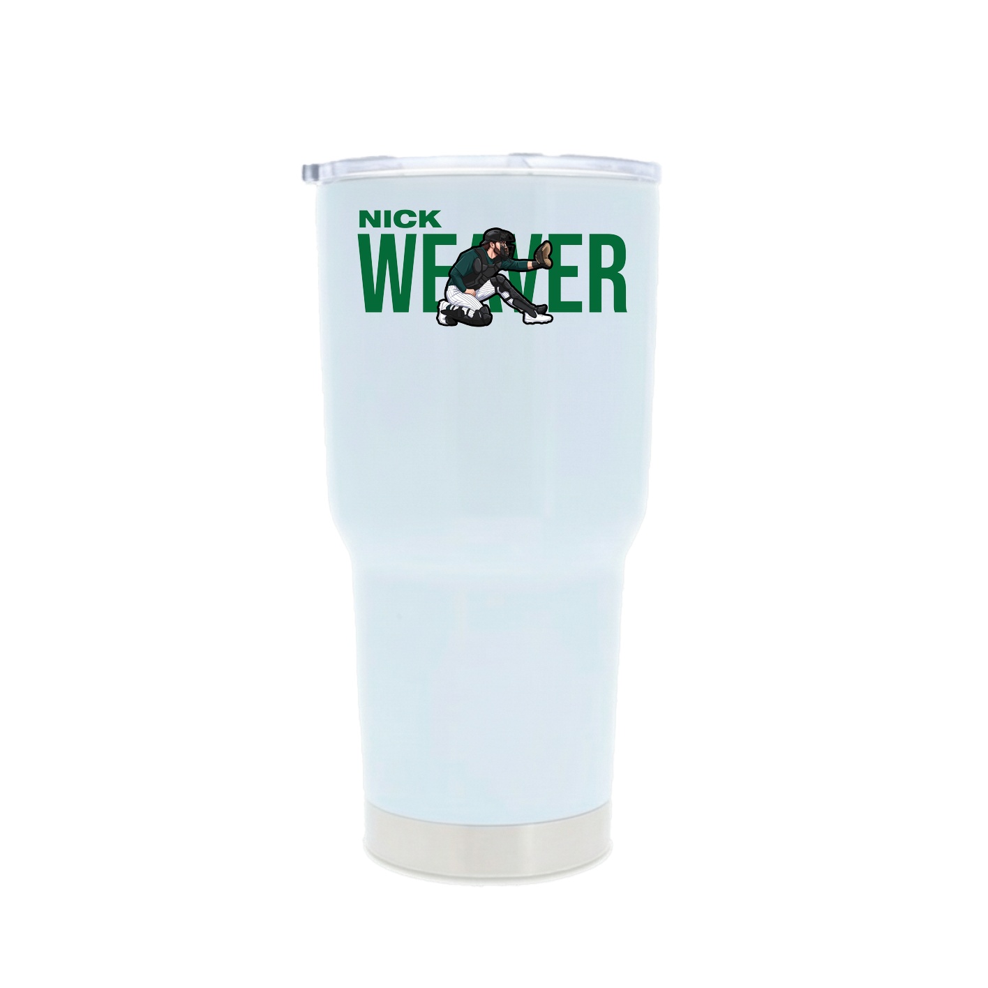 30oz Stainless Steel Tumbler — Player Name in White