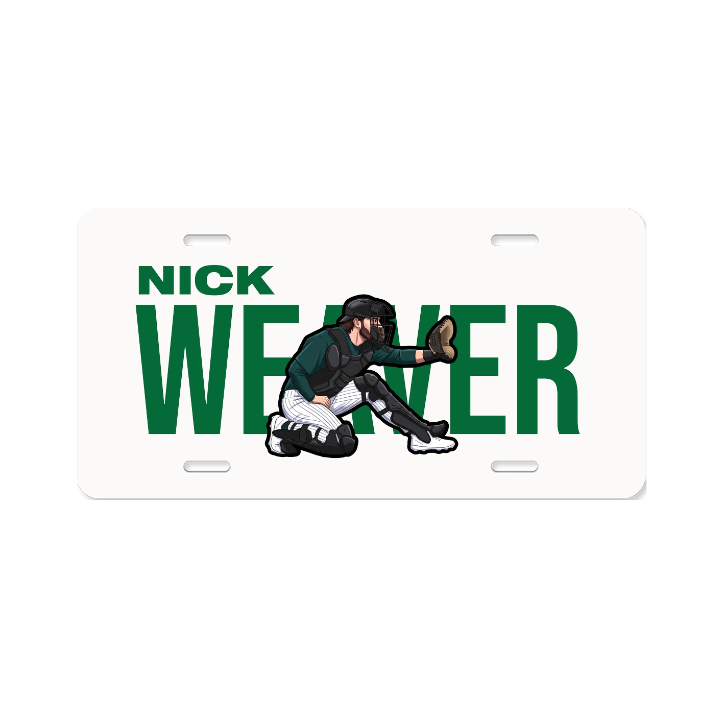 License Plate — Player Name in Classic