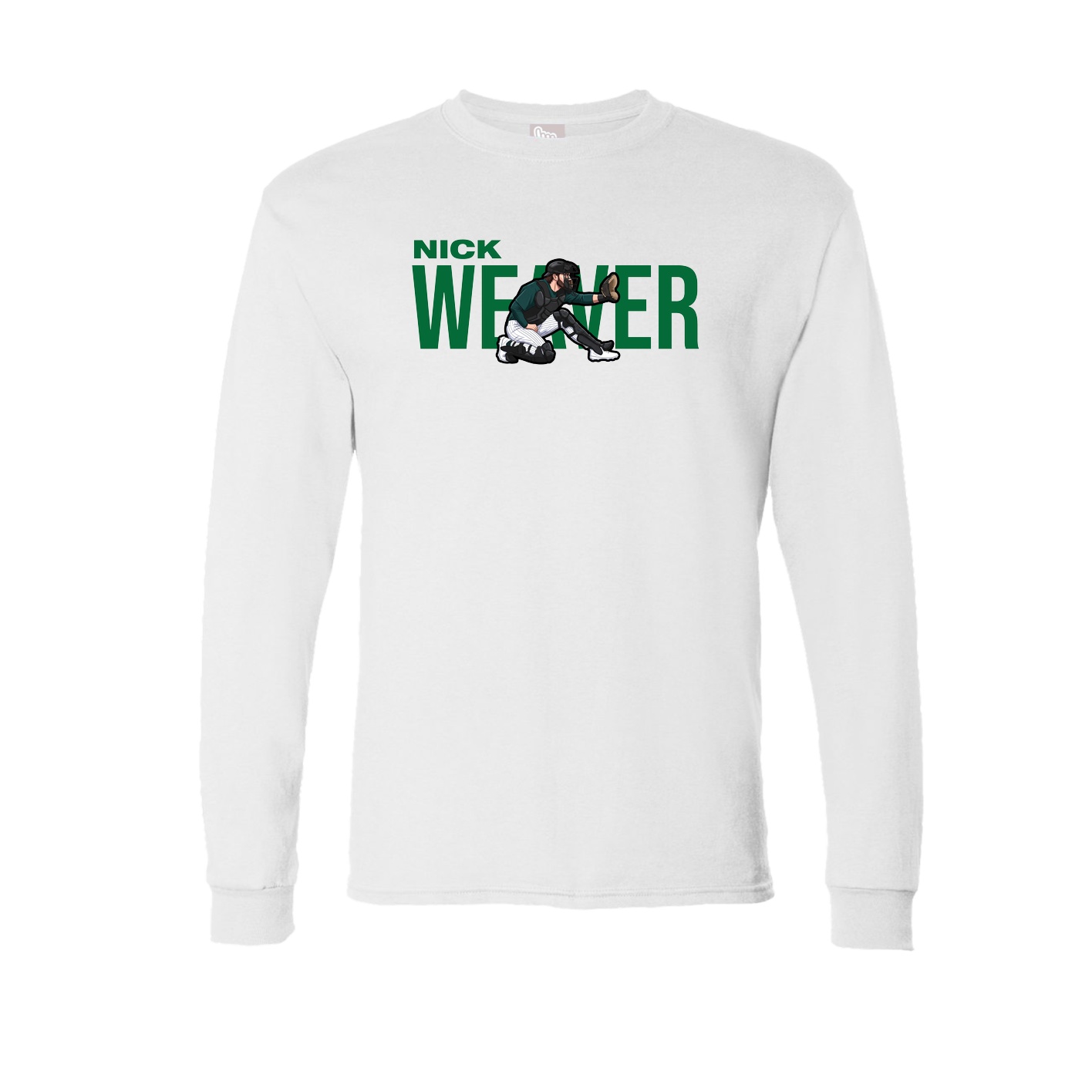 Long Sleeve Tee — Player Name in White