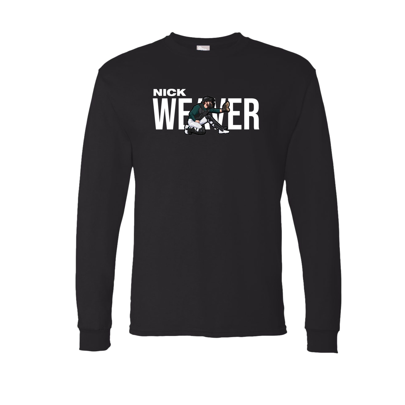 Long Sleeve Tee — Player Name in Black