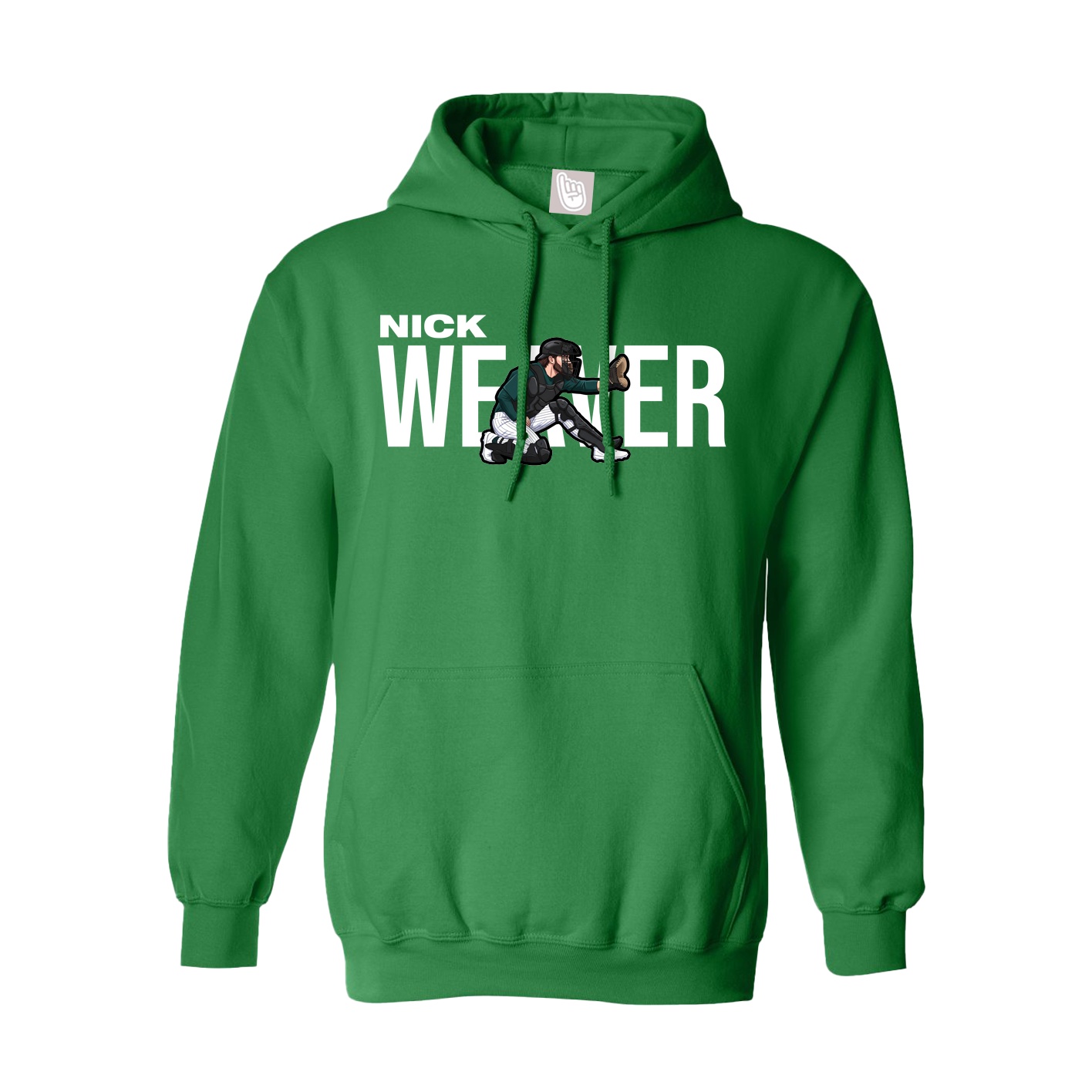 Hoodie — Player Name in Green