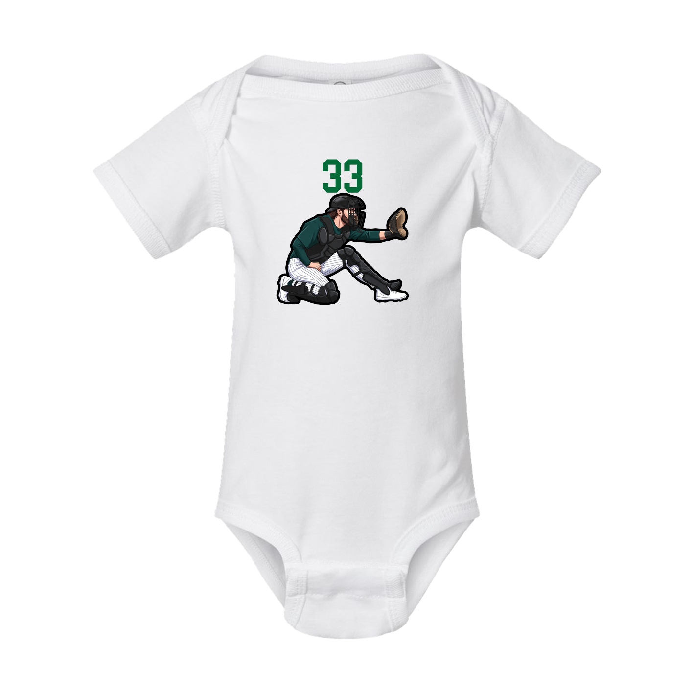 Baby Onesie — Number Top in White
