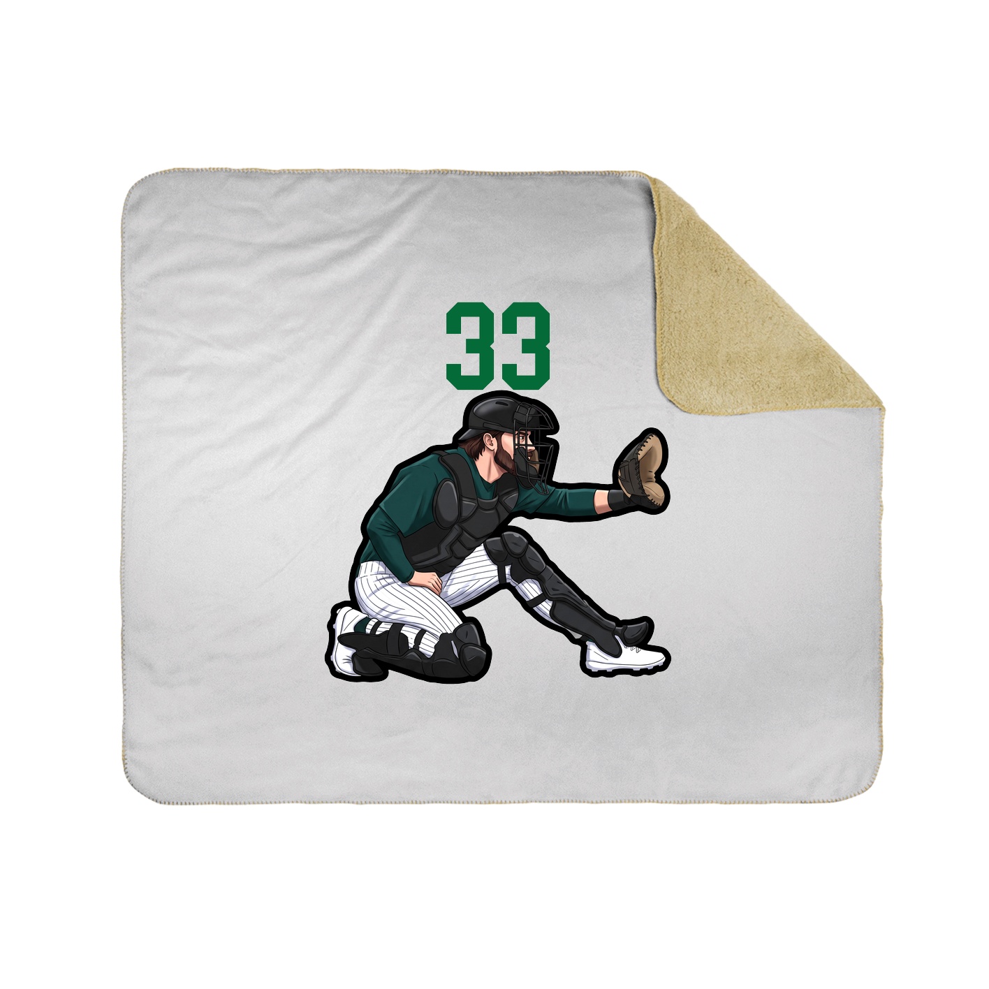 Throw Blanket — Number Top in White