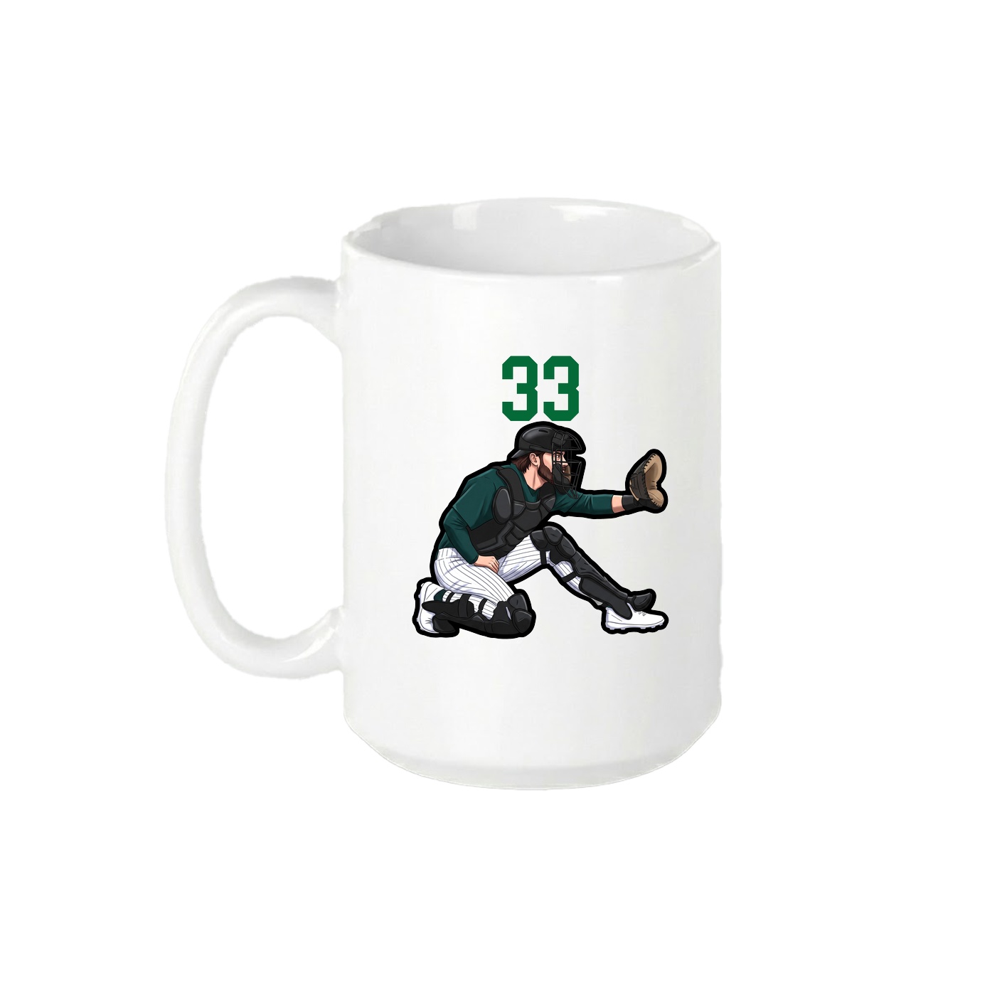 15oz Coffee Mug — Number Top in White