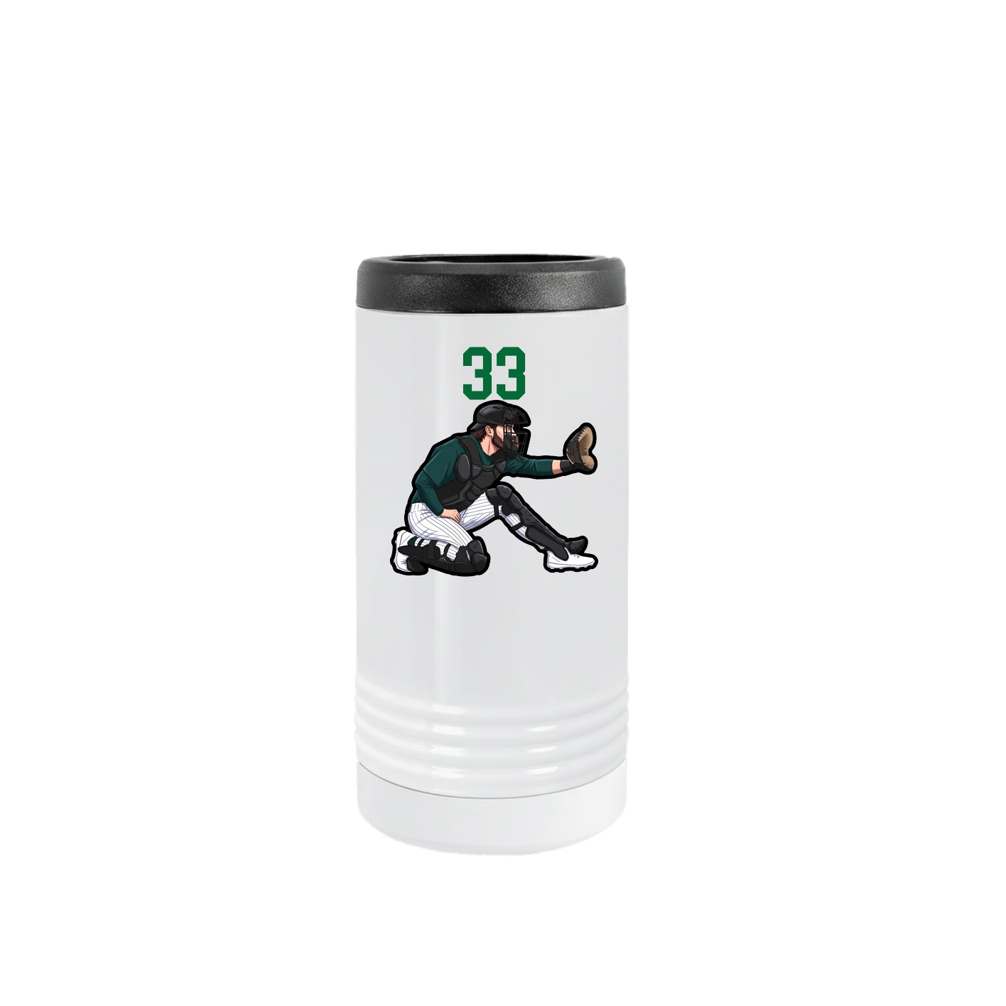 Slim Beverage Holder — Number Top in White