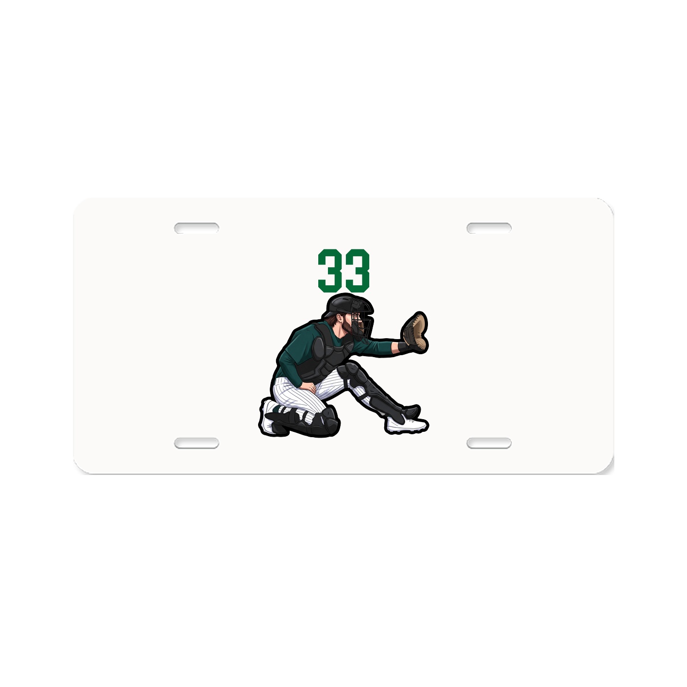 License Plate — Number Top in Classic